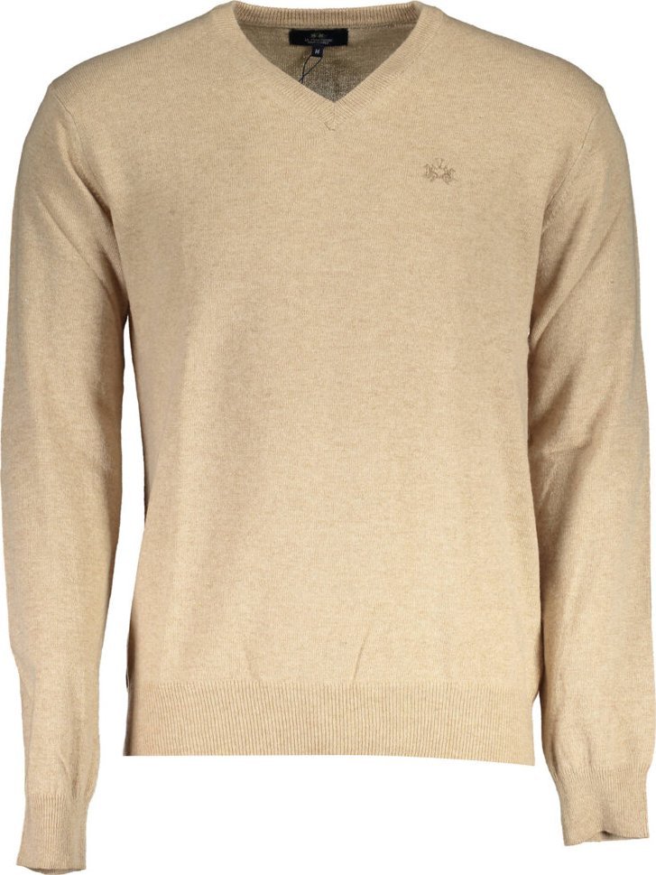 La Martina BEŻOWY SWETER MĘSKI LA MARTINA 2XL