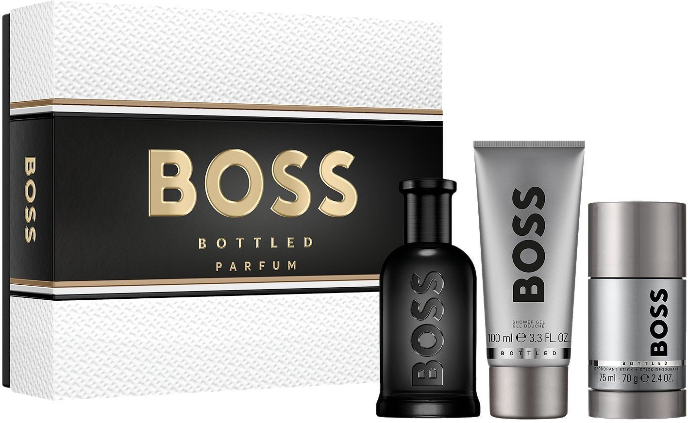 BOSS SET (BOTTLED PARFUM EDP/S 100 ML+ SHOWER GEL 100 ML+ DEO SPRAY 75 ML)