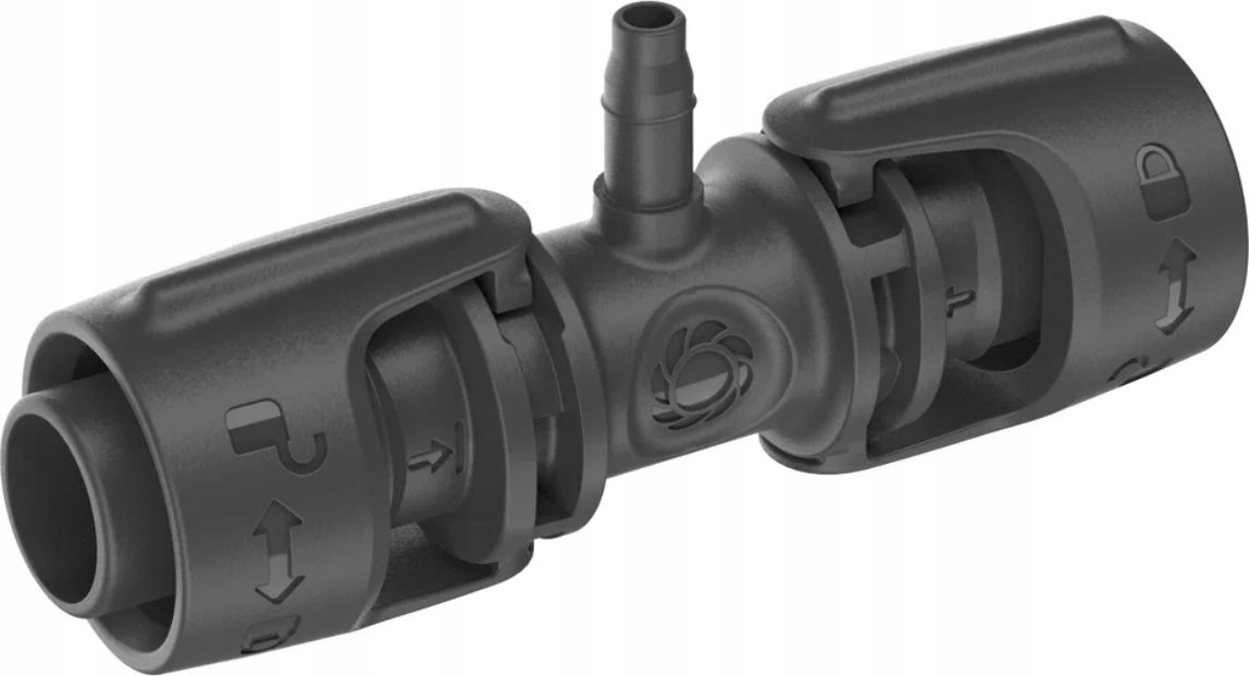Gardena Gardena T-Joint, Joint connector, Drip irrigation system, Plastic, Black, Male/Male, 1 pc(s)