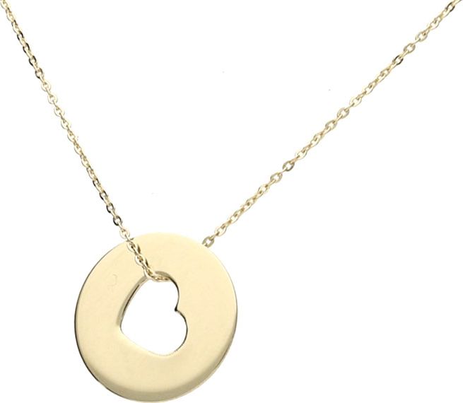 Lovrin ZŁOTY NASZYJNIK 585 CELEBRYTKA KÓŁKO SERCE SERDUSZKO