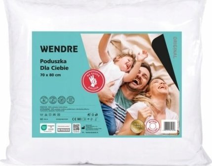 Wendre Poduszka antyalergiczna biała 70x80 cm duża