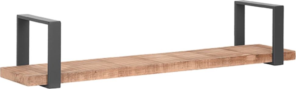 LABEL51 LABEL51 Półka ścienna Slam, 100x23x20 cm, XL, drewno i palona stal
