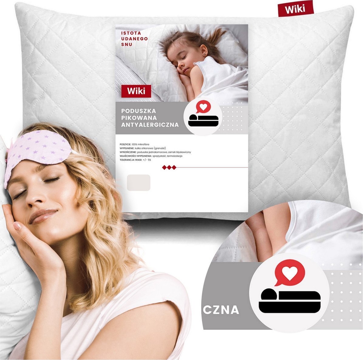 Stanisław Orzyłowski Poduszka 30 x 50 Pikowana Granulat z Suwakiem Wiki