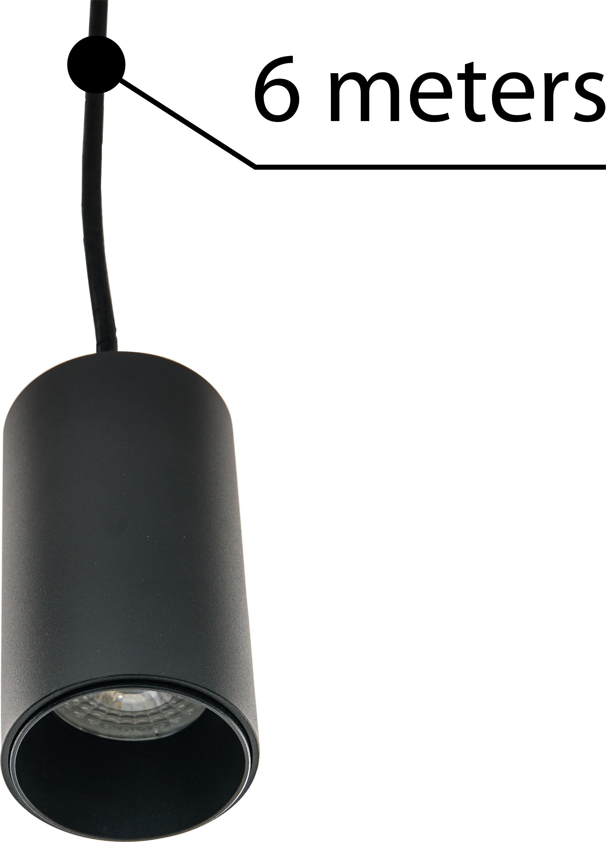 Azzardo Czarna zawieszka do lampy AZzardo Ziko AZ3412 GU10 6 m