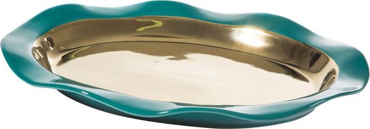 Eurofirany PATERA DEKORACYJNA MAJA (02) 35X26X4 CM TURKUSOWY