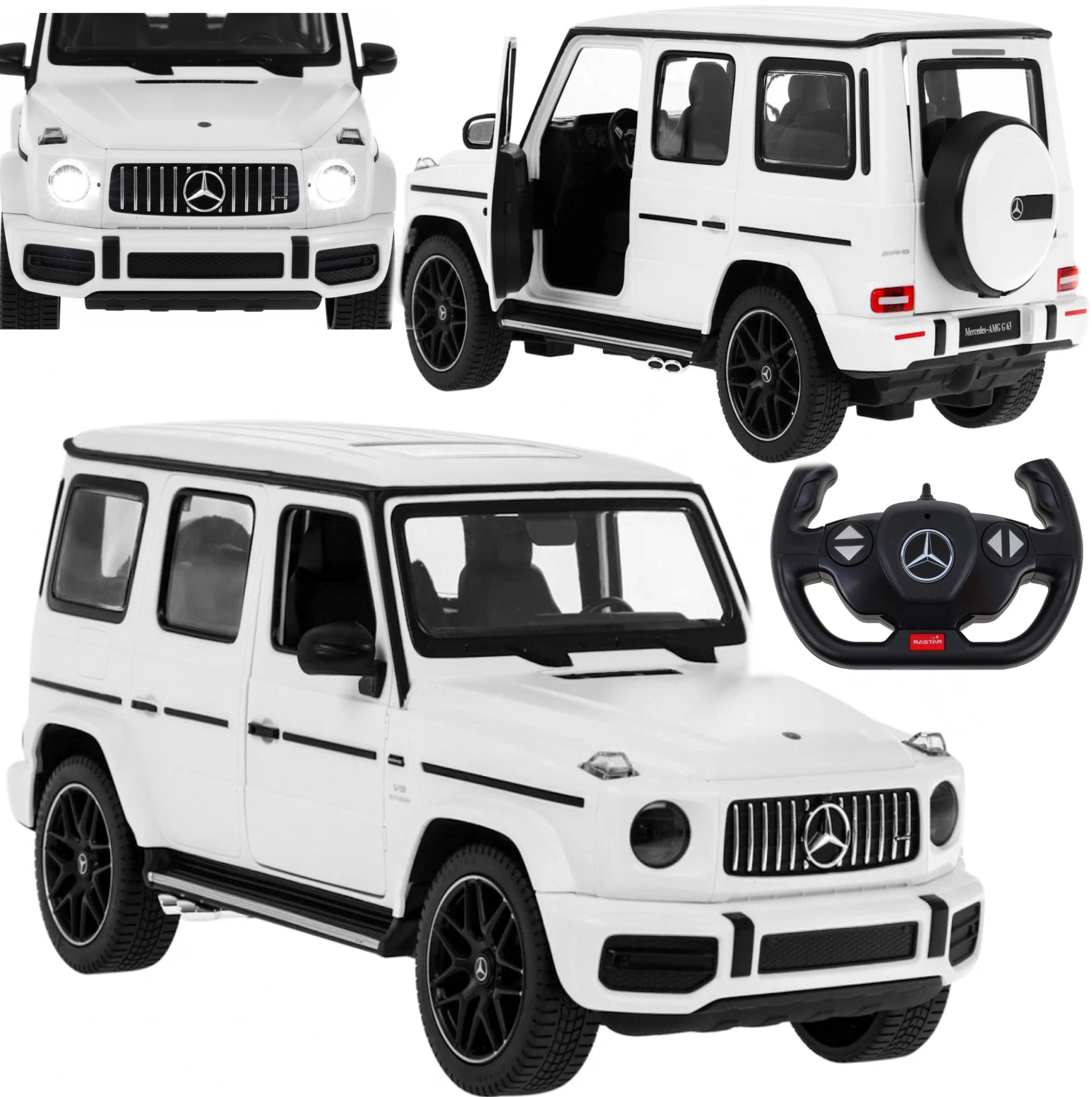 Coil samochód zdalnie sterowany auto mercedes g 63 rc 1:14 na pilota biały
