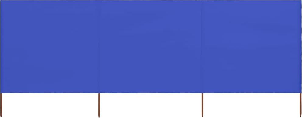 vidaXL Parawan 3-skrzydłowy z tkaniny, 400x160 cm, błękit lazur