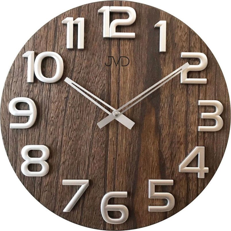 JVD Zegar ścienny Drewniany, średnica 40 cm uniwersalny HT97.3