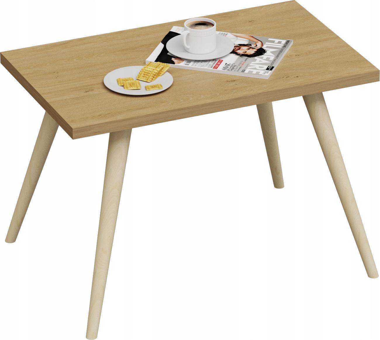 YRKE STOLIK KAWOWY-100x60x36-STONE OAK-NOGI BUKOWE