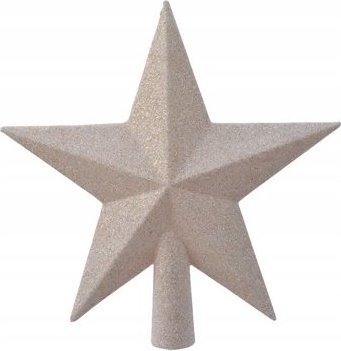 Kaemingk Gwiazda czubek na choinkę biały świąteczny nietłukący 20 cm