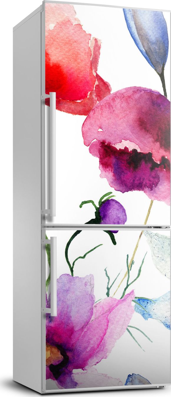 Tulup Naklejka samoprzylepna na lodówkę 70x190 cm Maki