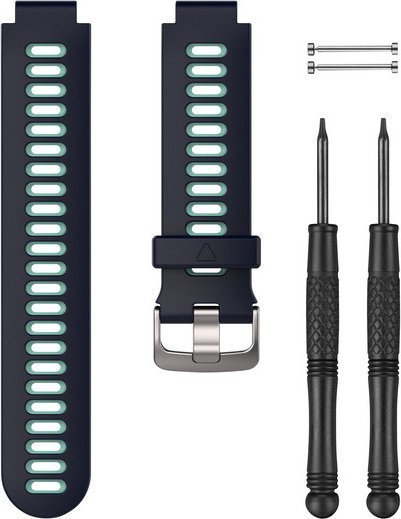 Garmin Pasek gumowy na nadgarstek - seria Forerunner 735, 23x, 630 (granatowy / turkusowy) (010-11251-0P)