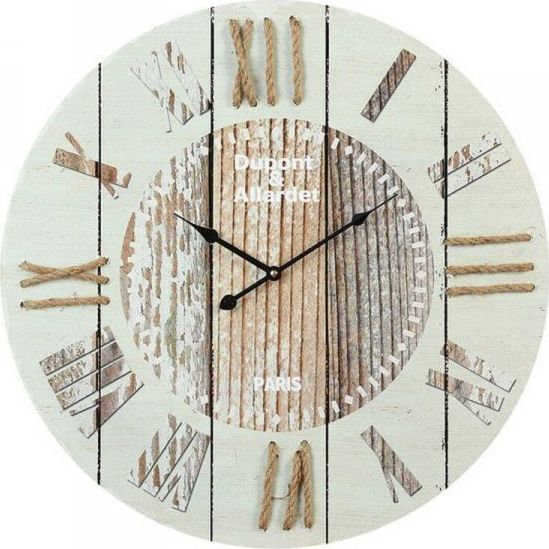 Bigbuy Home Zegar Ścienny Okrągły Biały (60 x 60 x 4,5 cm)