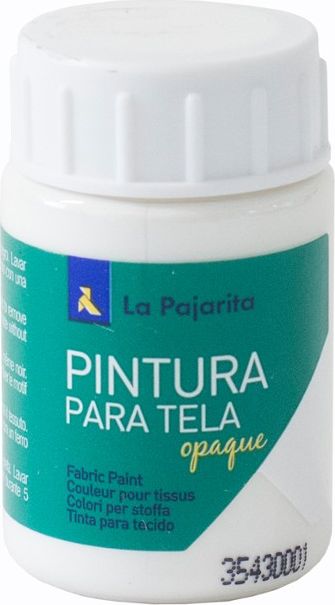 La Pajarita Farba do Tkanin Ciemnych 35 ml Biała