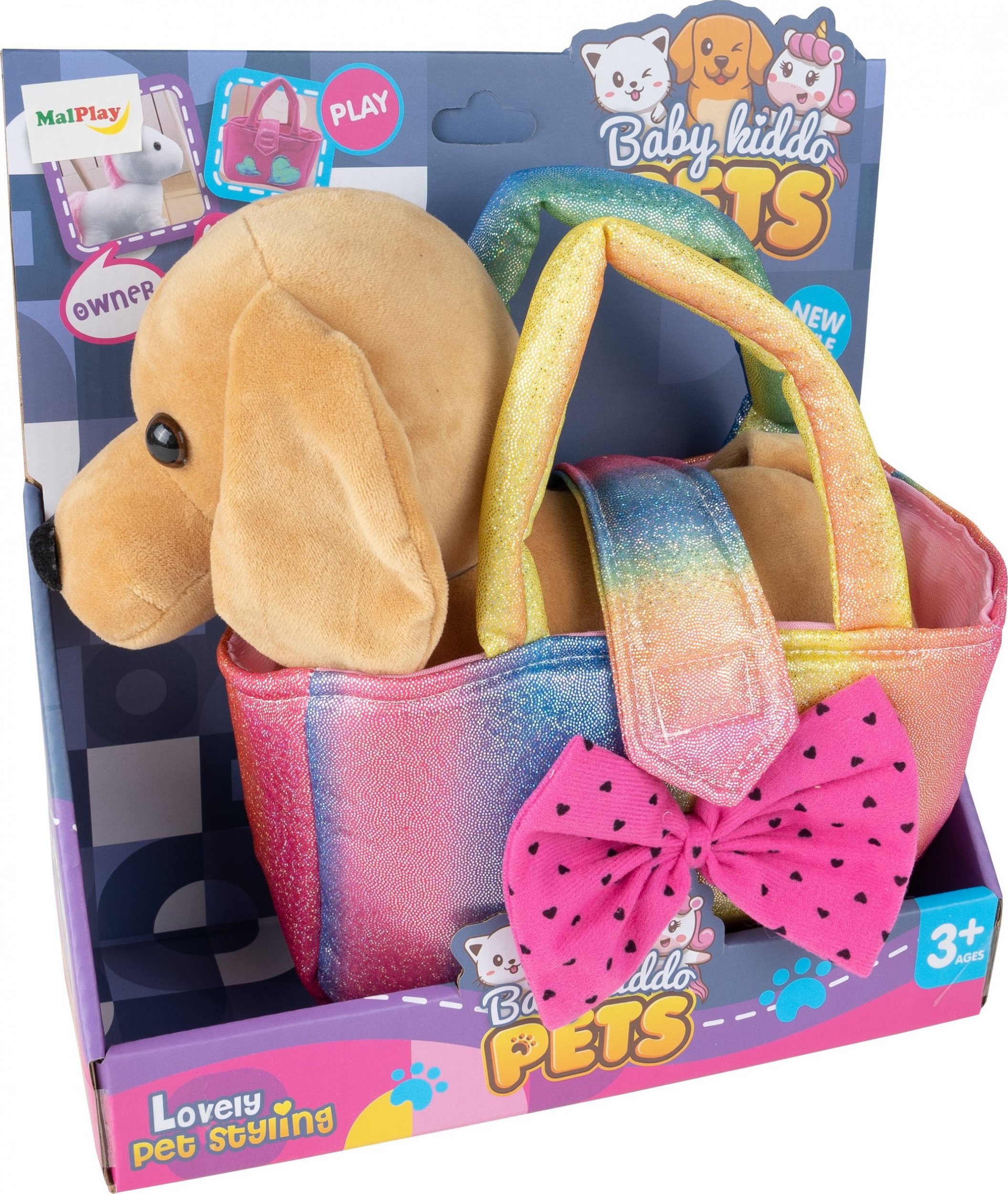 MalPlay Piesek Pies Mięciutki Pluszowy Maskotka w Torebce