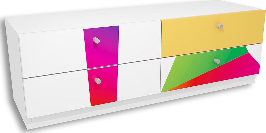 Elior Komoda dla dziecka z szufladami Elif 8X - 5 kolorów Biały