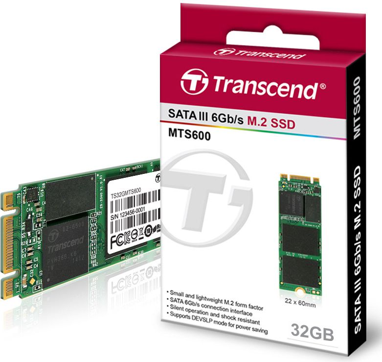 Dysk SSD Transcend MTS600 32GB M.2 2260 SATA III (TS32GMTS600)