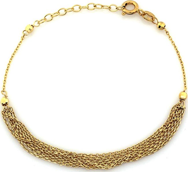 Lovrin Srebrna bransoletka 925 pozłacana łańcuszki 1,97 g