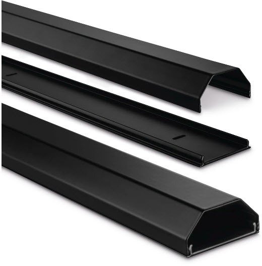 Hama Aluminiowy kanał kablowy czarny prostokątny 110x5x2.6cm (00220987)