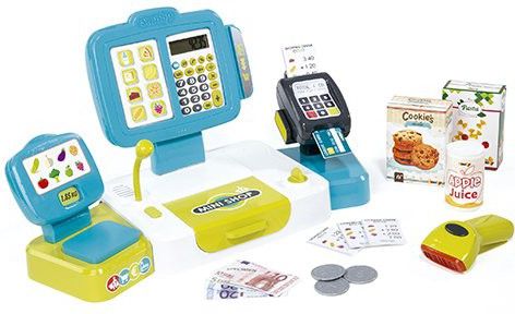 Smoby Kasa elektroniczna biało-niebieska (7600350105)