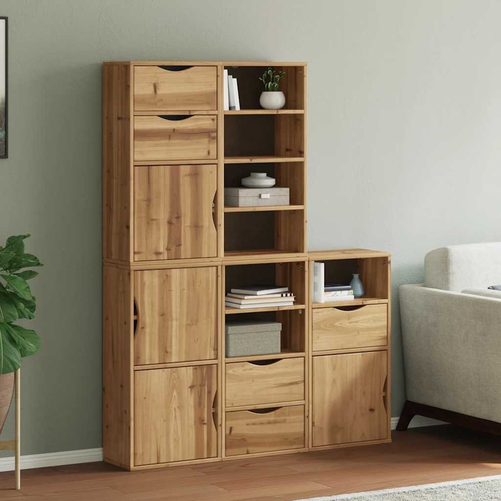 vidaXL Szafki boczne 5 szt. "ODDA" 40x24x79 cm Drewno lite Sosna