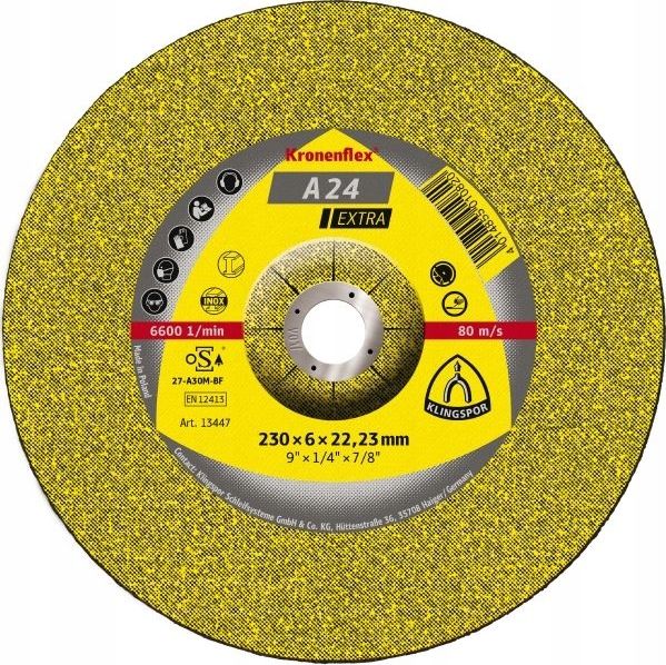 Klingspor tarcza szlifierska do metalu 230x6,0 A24EX (13447)