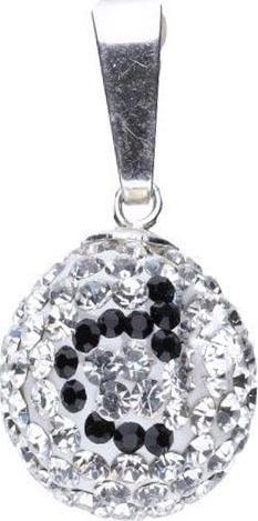 Lovrin Srebrna zawieszka 925 LITERKA C KRYSZTAŁKI 2,08g