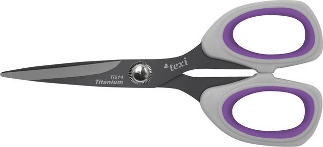 TEXI Nożyczki hafciarskie hobbystyczno - rzemieślnicze 5 1/4" (13 cm) z tytanowanymi ostrzami Texi Titanium Ti514
