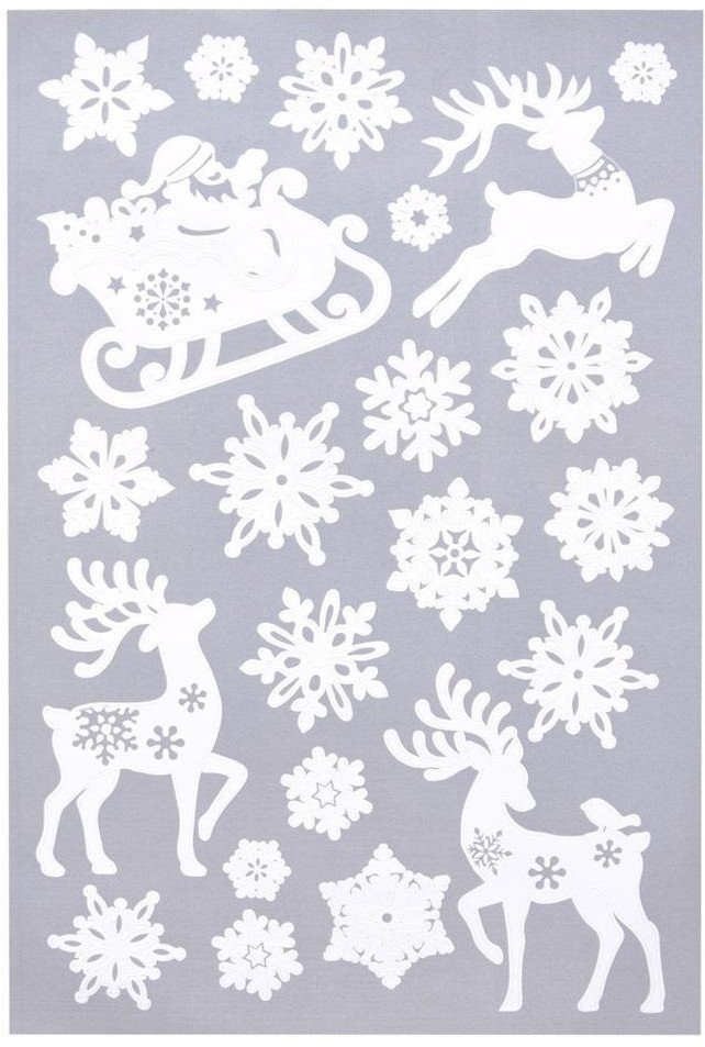 Biała dekoracja elektrostatyczna