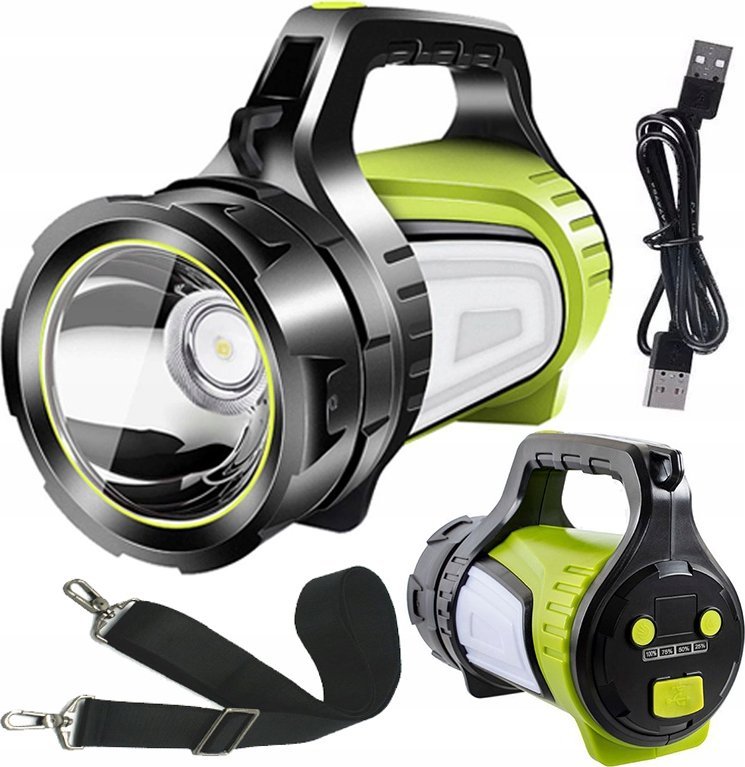 LATARKA Z POWERBANKIEM ZIELONA WT-01