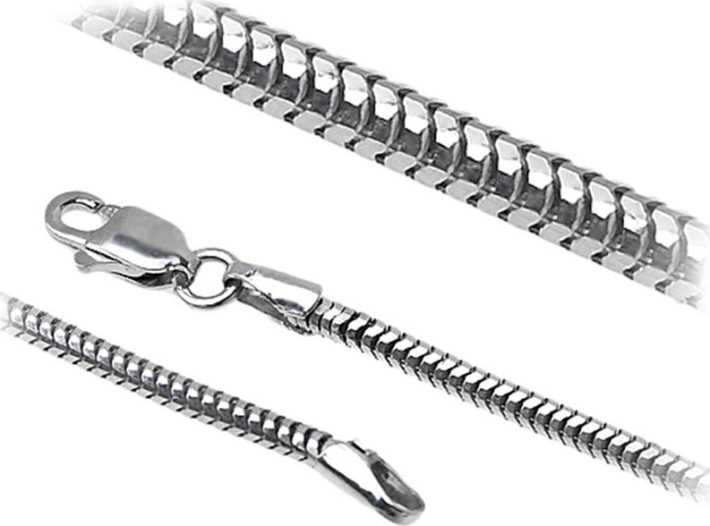 Lovrin ŁAŃCUSZEK SREBRNY 925 WĄŻ PRAWDZIWY 55 cm NA PREZENT