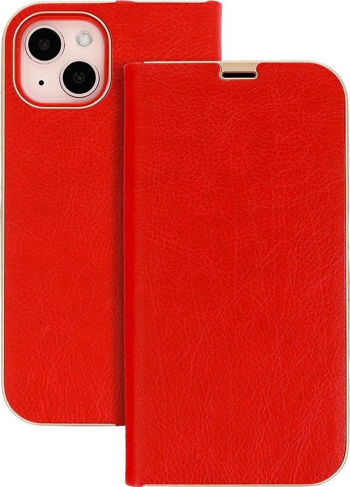 KABURA BOOK Z RAMKĄ DO IPHONE 13 CZERWONA