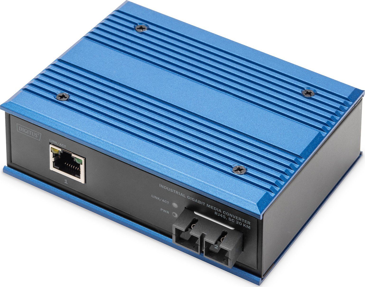 Konwerter światłowodowy Digitus DIGITUS Industrial Gigabit Ethernet Media Converter SM SC connector 1310nm up to 20km