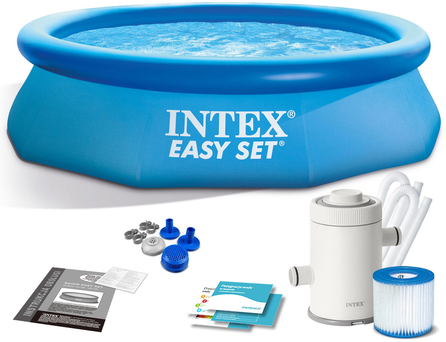 Intex Basen ogrodowy rozporowy 305 x 76 cm zestaw 3w1 INTEX 28122
