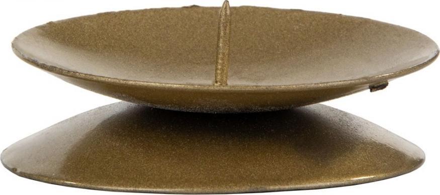 Saska Garden ŚWIECZNIK PODSTAWKA śr: 6cm, kula walec ZŁOTY