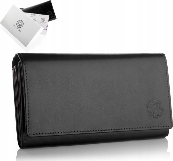 Betlewski Portfel Damski Skórzany Betlewski Ochrona Rfid, Bpd-Dz-10-Black