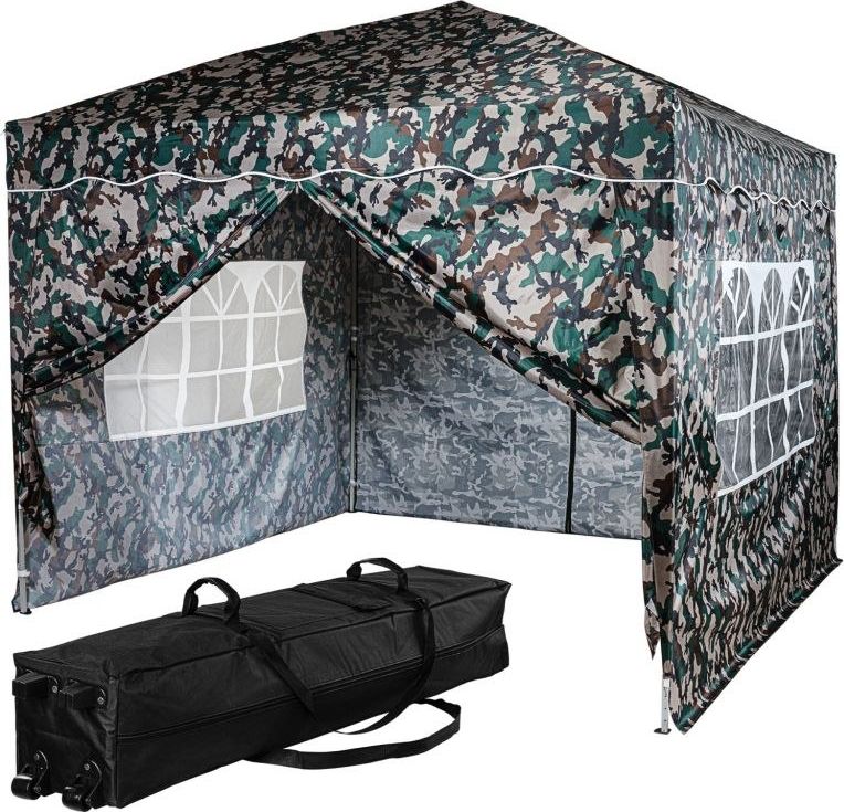 Instent INSTENT Namiot ogrodowy - 3x3m, kamuflaż + 4 boki