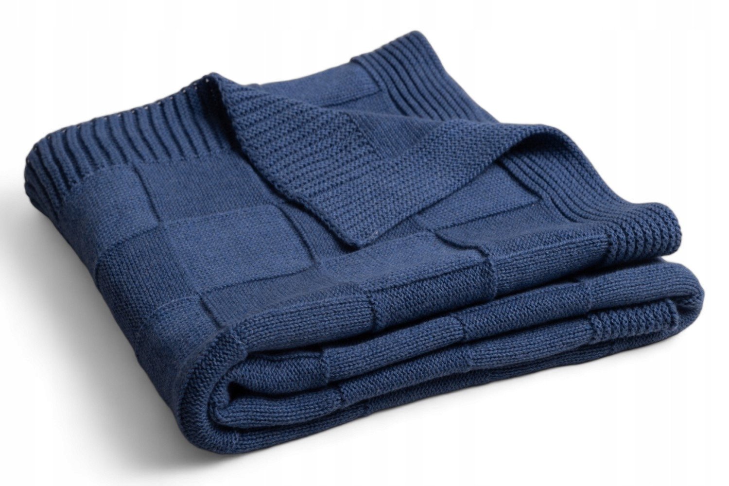 Kocyk SQUARE CHECKS z bawełny 80x100