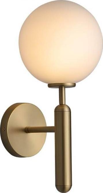 Kinkiet Copel Ścienna LAMPA modernistyczna CGMLKULSTICKIN COPEL szklana kula do sypialni kinkiet mosiądz biały