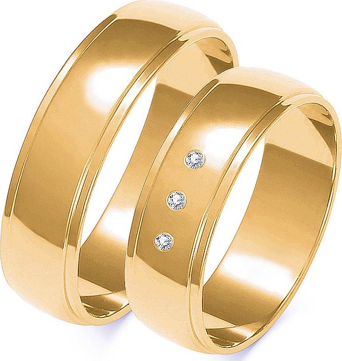 Lovrin Obrączka ślubna złota 333 z diamentami