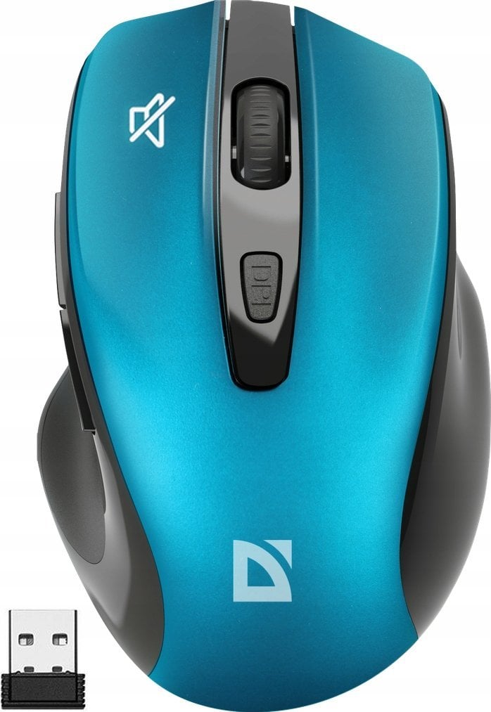 Mysz Defender Mysz bezprzewodowa Defender PRIME MB-053 optyczna bezklikowa silent 1600dpi niebieska