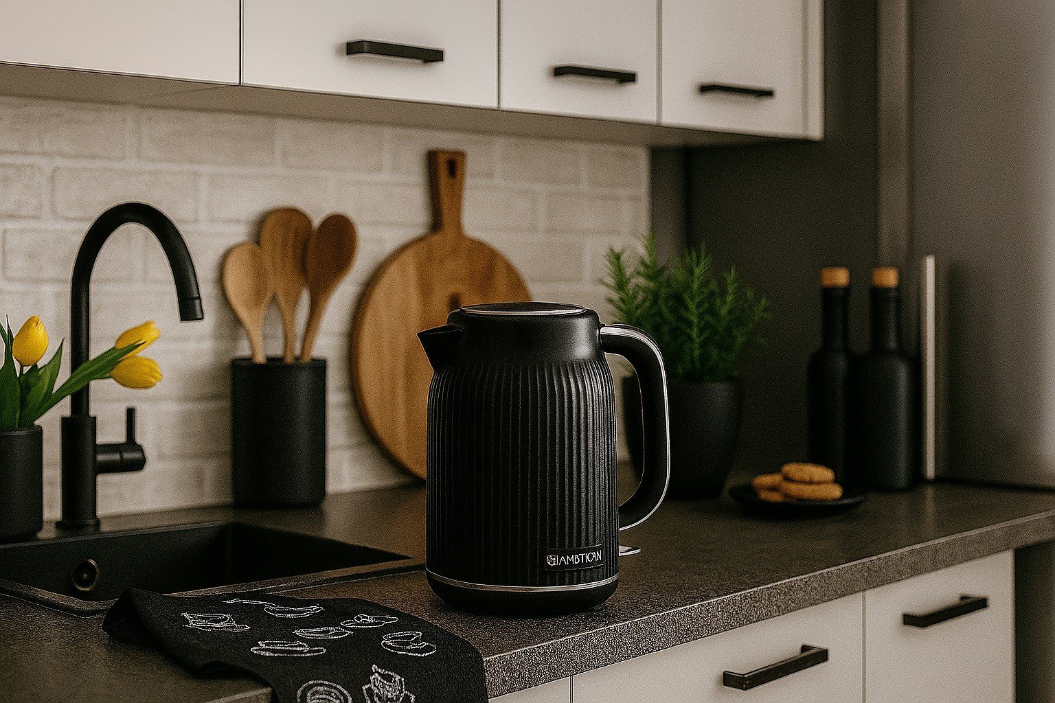 Czajnik elektryczny 1,7 L Vintage czarny