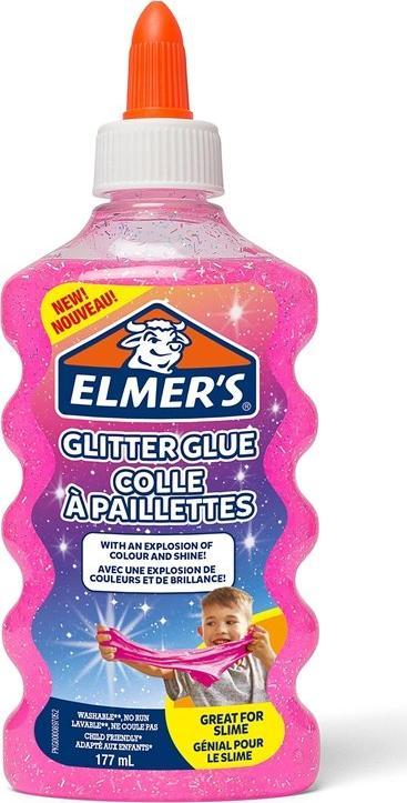 Elmers Elmers klej brokatowy, różowy, zmywalny i przyjazny dzieciom, 177ml, 2077249