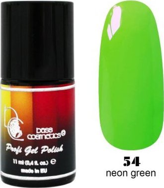 Bass Cosmetics Lakier hybrydowy / żelolakier 54 neonowy zielony 11 ml / Bass Cosmetics