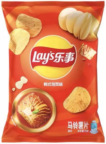 LAYs Chipsy ziemniaczane Korean Kimchi Flavor o smaku pikantego kimchi 70g