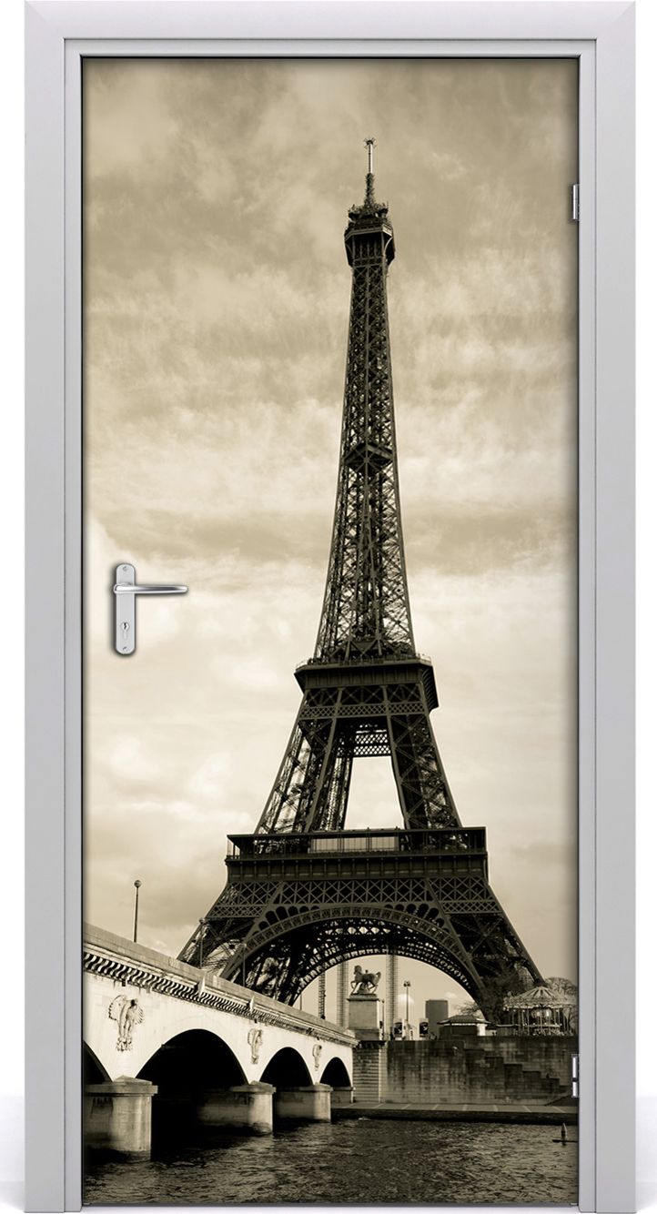 Tulup Fototapeta samoprzylepna na drzwi 95 x 205 cm Wieża Eiffla