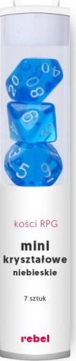 Rebel Komplet kości REBEL RPG - Mini Kryształowe - Niebieskie