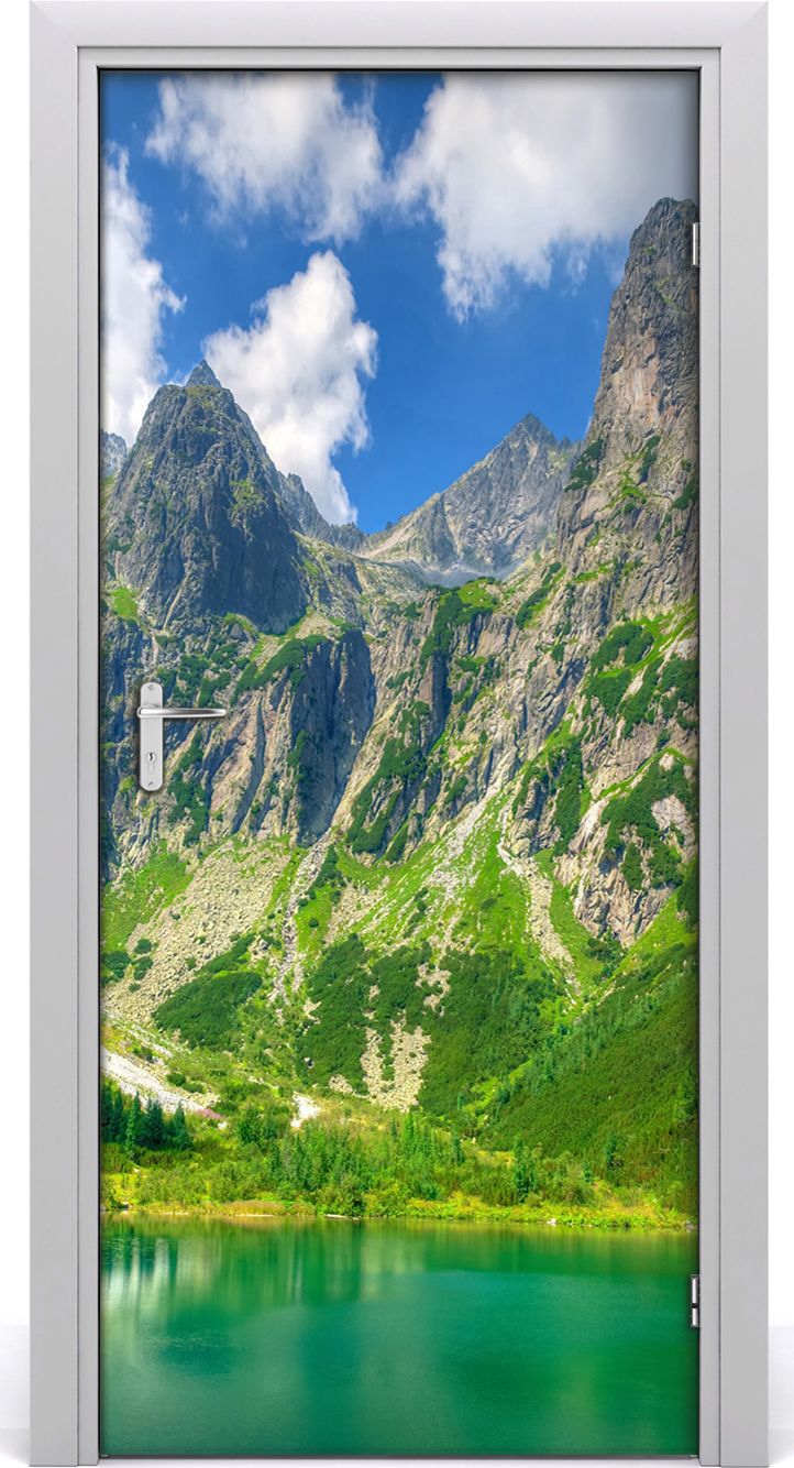 Tulup Fototapeta samoprzylepna na drzwi 95 x 205 cm Jezioro w górach