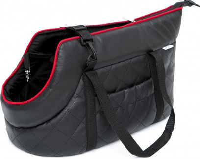 Hobbydog Torba Z Eko Skóry Czarna R1 20x36x22 cm