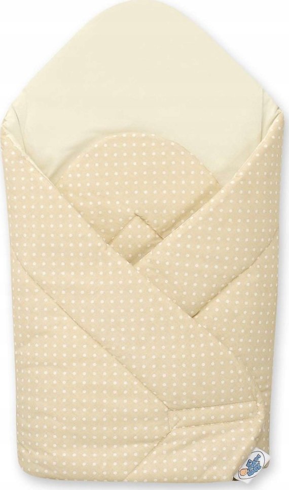 Rożek z usztywnieniem- Miś z kokardką kremowy